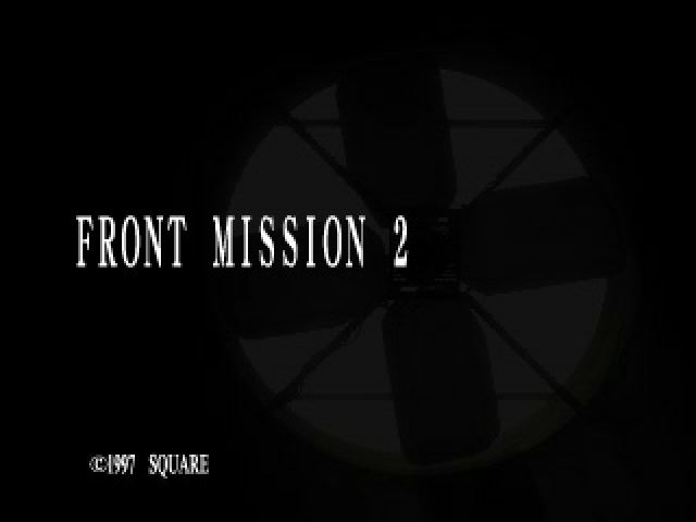 Front Mission 2 title screen for Playstation